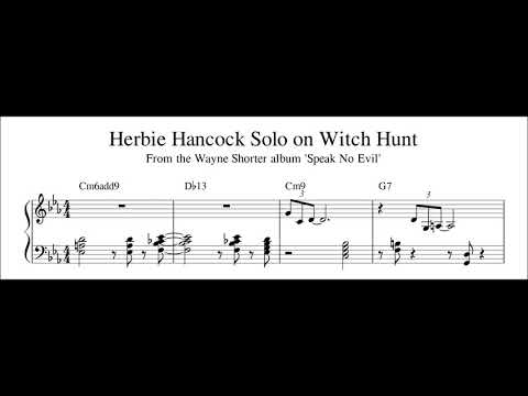 Herbie Hancock Solo on Witch Hunt - Piano Transcription (Sheet Music in Description)