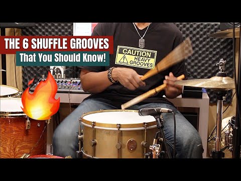 The 6 Shuffle Grooves That You Should Know! 🤓🥁*Practice Aid Video*