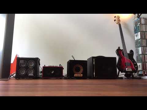 Roland Micro Cube Bass RX vs. Phil Jones Double Four BG-75 vs. Markbass Minimark 801 vs. AER amp one