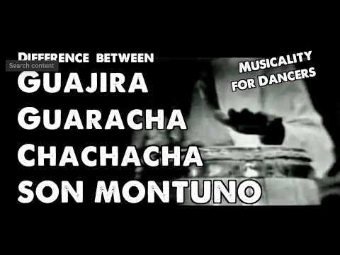 Diferencias entre Chachachá, Son Montuno, Guajiras y Guaracha. Musicalidad para bailadores salsa